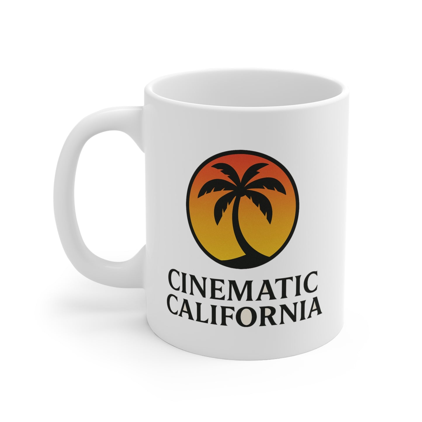 Cinematic California Logo Mug – The Official Palm Sunset Emblem